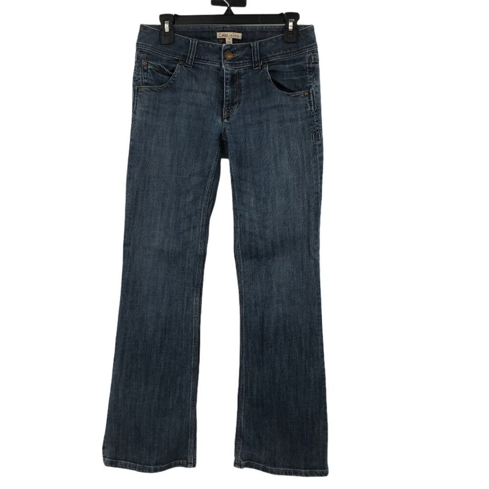 Cabi Jeans #638R Women's Sz 4 Mid Rise Flap Pocket Bootcut Stretch Jeans